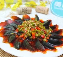 Spicy Pepper and Preserved Egg Salad