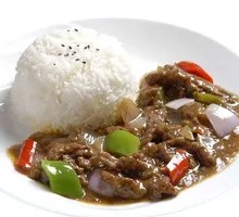 黑椒牛肉盖浇饭