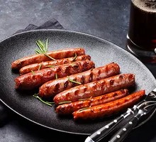 Grilled Sausage and Potato Slice in Mantou