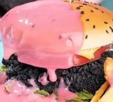Black Pepper Chicken Cheese Burger
