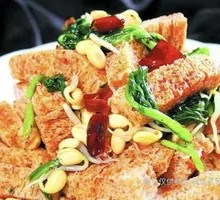 Bean Sprout and Wheat Gluten Stir-fry