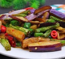 Eggplant and Green Beans Stir-fry