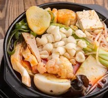 Stewed Assorted Ingredients in Clay Pot