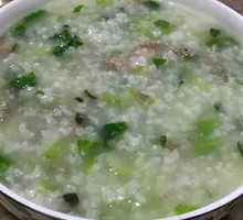 Vegetable and Pork Rice Porridge