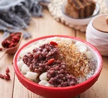 Red Bean Ice Shaved Dessert with Tangyuan