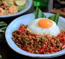 Thai Pork Pad Kra Pao Rice