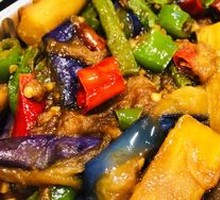 Eggplant with Green Beans Braised