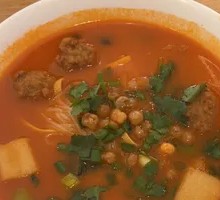 Tomato Meatball Rice Noodles