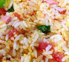 Tomato Egg Ham Fried Rice