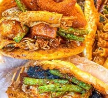 Fried Skewers in Flatbread