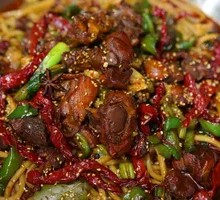 大盘鸡炒米粉