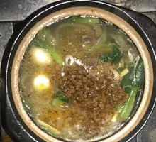 Clay Pot Rice Noodles with Blood Curd