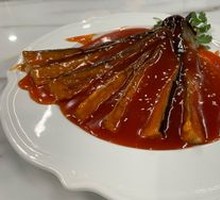 Braised Eggplant Fans