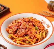 Half Fried Chicken with Rice Noodles