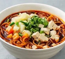 Beef Noodle Soup with Buckwheat Hand-Rolled Noodles