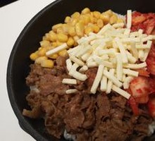 Beef and Kimchi Stone Pot Rice Bowl