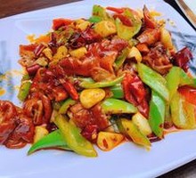 Spicy Pepper and Pig Intestines