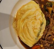 Beef Curry Omelette Rice