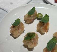 Coral Mustard Shrimp Balls