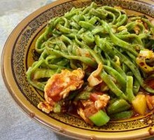 Tomato Egg Spinach Noodles