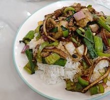 Garlic Sprout Sichuan Pork Fried Rice Bowl