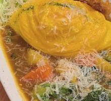 Storm Cheese Fried Pork Cutlet Curry Omelette Rice