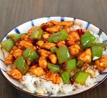 Double Pepper Chicken Rice Bowl
