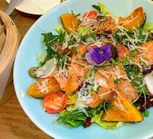 Nordic Smoked Salmon Roasted Pumpkin Salad with Nuts