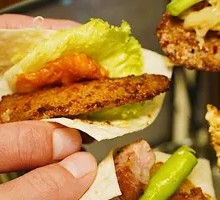 Pan-Fried Pancake with Meat Roll