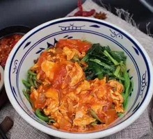 Tomato Egg Spinach Noodles