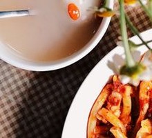 Spicy Kimchi Chicken Fried Rice Noodles