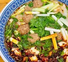 Meatball Noodle Soup with Flatbread
