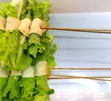 Tofu Skin Lettuce Rolls
