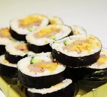 Bacon and Meat Floss Sushi