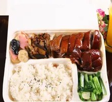 Roast Duck and Meat Roll Rice