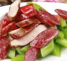 Celery Stir-fried with Preserved Pork