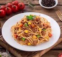Black Pepper Beef Spaghetti