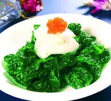 Fish Roe with Baby Bok Choy