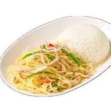 Potato Shredded Pork Rice Bowl