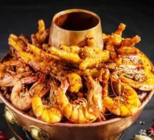 Chicken, Chicken Feet and Shrimp Hot Pot