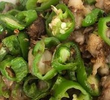 Green Pepper Pork Head Meat