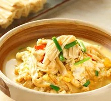 Stewed Tofu Skin with Eggs