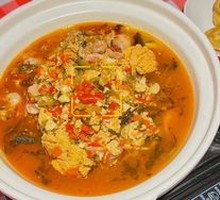 Fish Roe and Fish Bladder Hot Pot