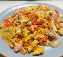 Crispy Cucumber Skin Stir-Fried with Pork Rice Bowl