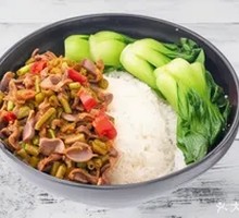 Spicy Sour Chicken Offal Rice