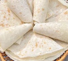 Handmade Flatbread Wrapped with Vegetables