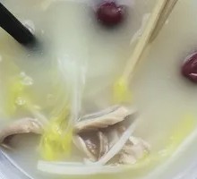 Enoki Mushroom and Pig Stomach Chicken Soup