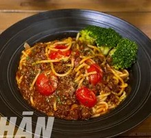 Tomato Meat Sauce Shrimp Pasta