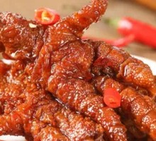 Braised Chicken Feet with Tiger Skin