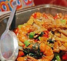 Bullfrog and Shrimp with Perilla